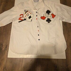 Card Shark Women's Blair Blouse with 3/4 length sleeves - Size XL